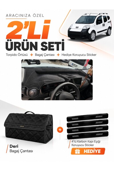 e-biz Peugeot Bi̇pper Fully Closed (2007-2020) Compatible Torpedo Cover + Lea...