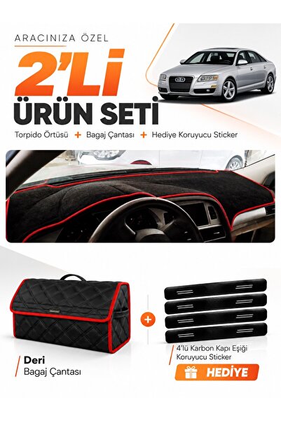 e-biz Audi A6 (2005-2011) Compatible Dashboard Cover + Leather Trunk Bag + St...