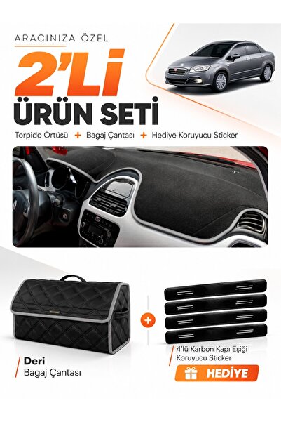 e-biz Fiat Linea Urban (2015-2021) Compatible Dashboard Cover + Leather Trunk...