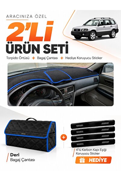 e-biz Subaru Forester (2002-2008) Compatible Glove Box Cover + Leather Trunk ...