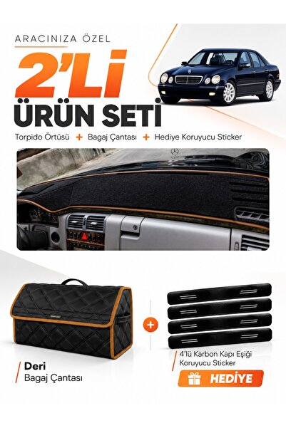 e-biz Mercedes W210 E200 (1995-2002) Compatible Glove Box Cover + Leather Tru...