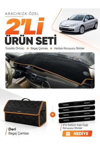 e-biz Renault Laguna 3 (2007-2015) Compatible Glove Box Cover + Leather Trunk...