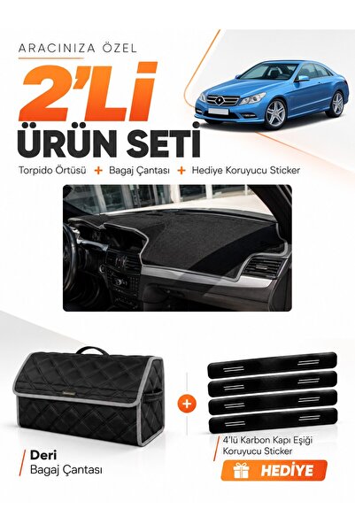 e-biz Mercedes C207 (2009-2017) Compatible Dashboard Cover + Leather Trunk Ba...