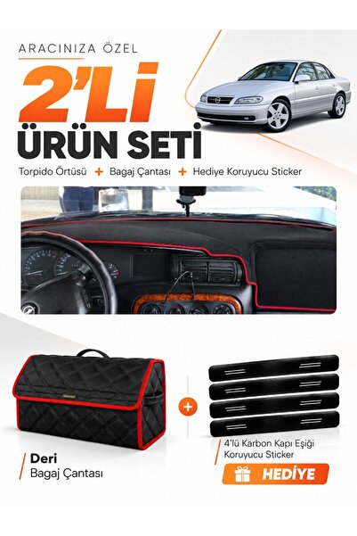 e-biz Opel Omega (1993-2003) Compatible Glove Box Cover + Leather Trunk Bag +...