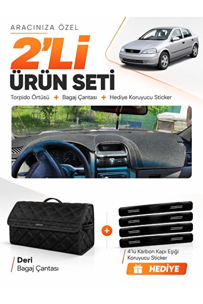 e-biz Opel Astra g (1998-2008) Compatible Dashboard Cover + Leather Trunk Bag...