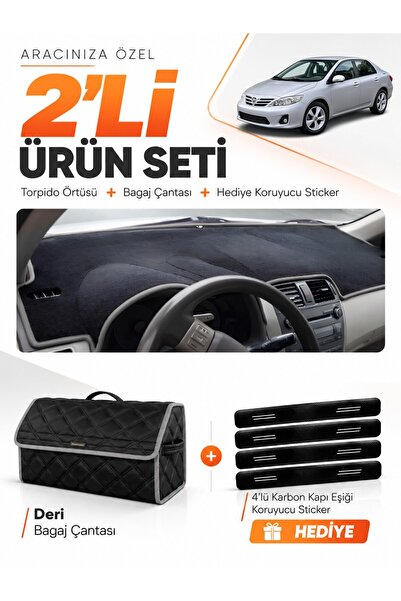 e-biz Toyota Corolla E140 (2006-2012) Compatible Dashboard Cover + Leather Tr...