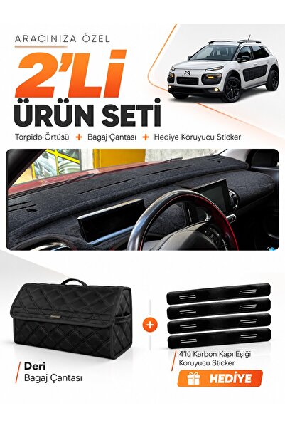 e-biz Citroen Cactus (2014-2017) Compatible Dashboard Cover + Leather Trunk B...