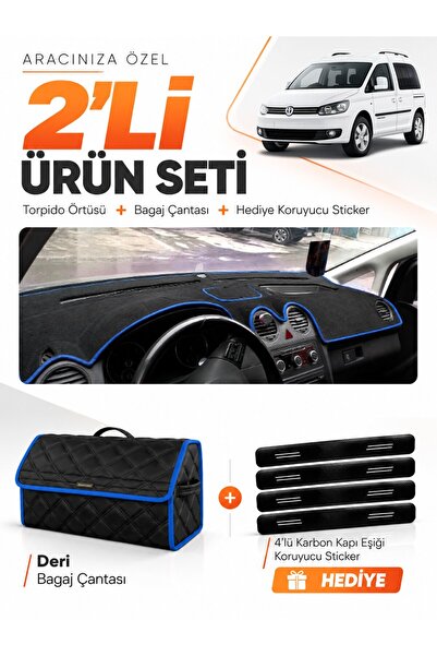 e-biz Volkswagen Caddy (2010-2015) Compatible Dashboard Cover + Leather Trunk...