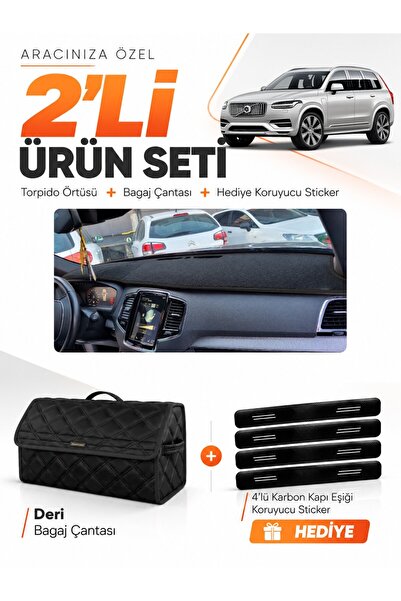 e-biz Volvo Xc-90 (2015-2024) Compatible Dashboard Cover + Leather Trunk Bag ...