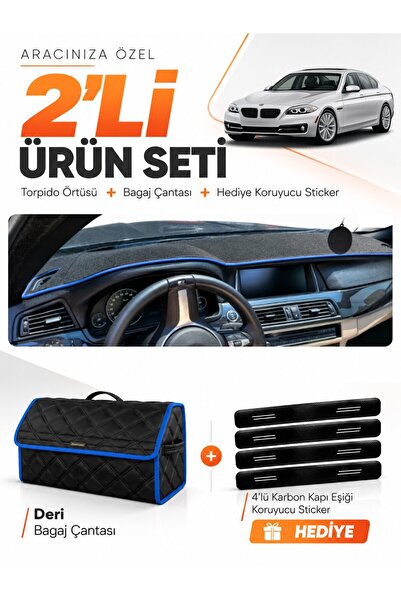 e-biz غطاء توربيدو متوافق مع سيارة BMW F10 (2010-2017) + حقيبة أمتعة جلدية + ...