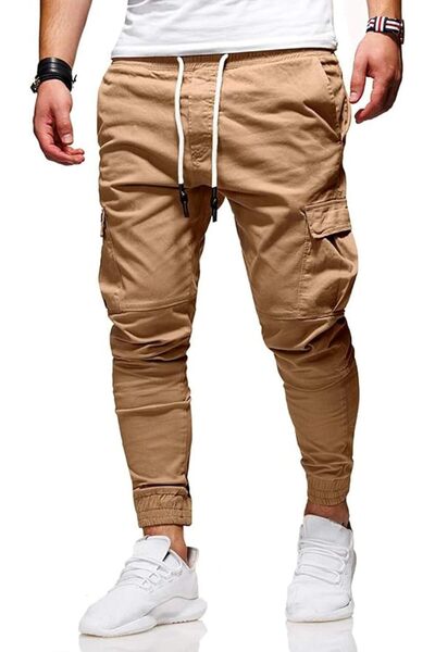 Motimix MOTIM Men's Cargo Pants Casual Joggers Sports Pants Fashion Cotton Sw...