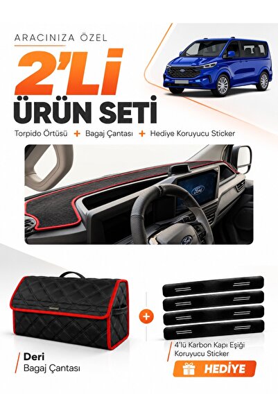 e-biz Ford Transit Custom (2025-Later) Compatible Glove Box Cover + Leather L...