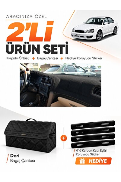 e-biz Subaru Legacy B4 (1998-2003) Compatible Glove Box Cover + Leather Trunk...