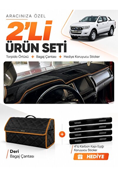 e-biz Ford Ranger (2018-2019) Compatible Dashboard Cover + Leather Trunk Bag ...