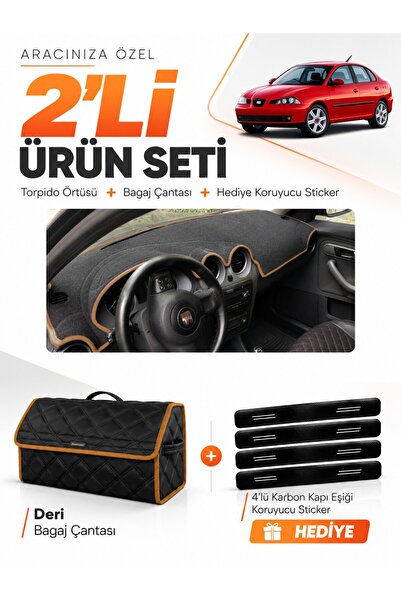 e-biz Seat Cordoba (2001-2008) Compatible Glove Box Cover + Leather Trunk Bag...