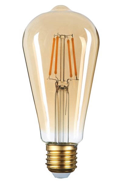 Generic Brand Λάμπα LED ST64 Χρυσό Γυαλί 8 Βατ Θερμό Λευκό