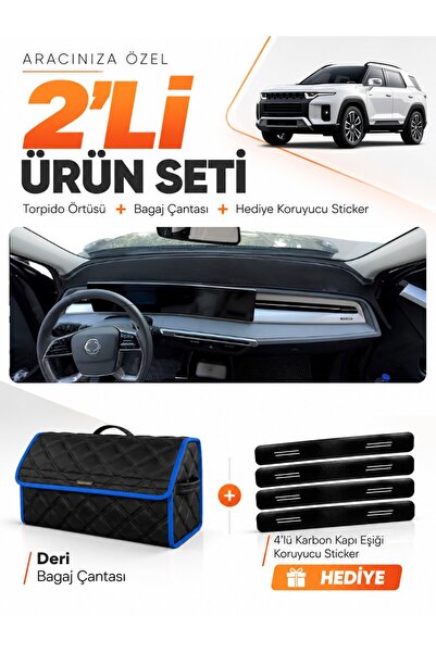 e-biz Ssanyong Kgm Torres (2023-2026) Compatible Glove Box Cover + Leather Lu...