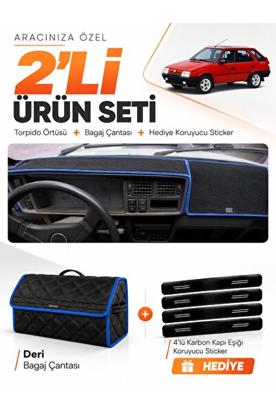 e-biz Skoda Forman (1990-1995) Compatible Dashboard Cover + Leather Trunk Bag...
