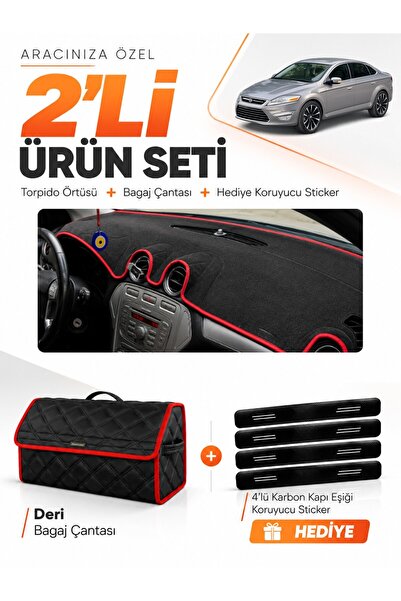 e-biz Ford Mondeo Mk4 (2008-2014) Compatible Dashboard Cover + Leather Trunk ...