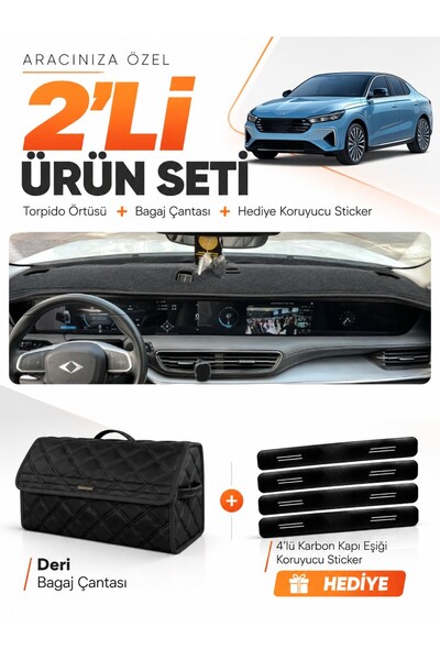 e-biz Togg T10F (2025 and Later) Compatible Torpedo Cover + Leather Luggage B...