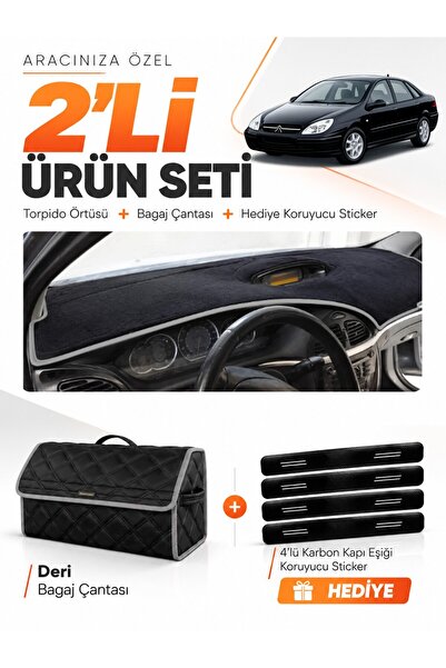 e-biz Ci̇troen C5 (2001-2004) Compatible Torpedo Cover + Leather Luggage Bag ...