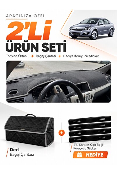 e-biz Opel Astra H (2003-2014) Compatible Dashboard Cover + Leather Trunk Bag...