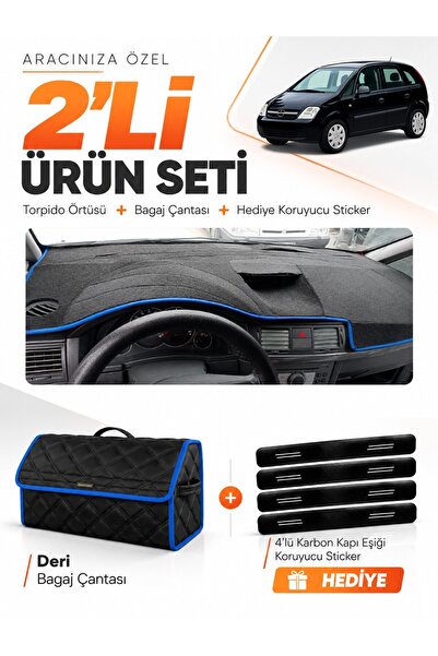 e-biz Opel Meriva a (2003-2010) Compatible Glove Box Cover + Leather Trunk Ba...