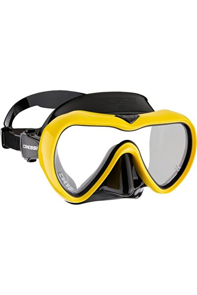 Cressi A1 MASK BLACK/YELLOW CLEAR LENS ANTI FOG