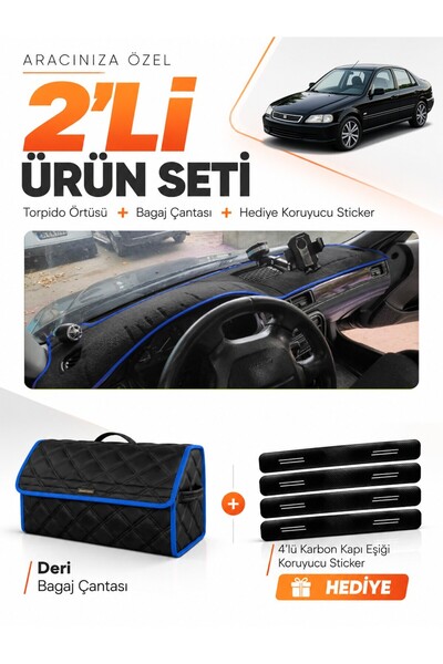 e-biz Honda Civic (1996-1998) Compatible Torpedo Cover + Leather Trunk Bag + ...