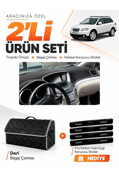 e-biz Subaru Tribeca (2005-2014) Compatible Glove Box Cover + Leather Trunk B...