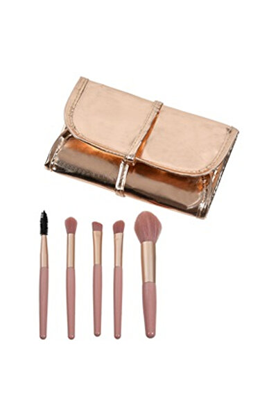 OEM Rose Gold Makeup Brush Set with Case - 5pcs