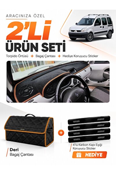 e-biz Renault Kangoo 2 Airbagged (2004-2008) Compatible Torpedo Cover + Leath...