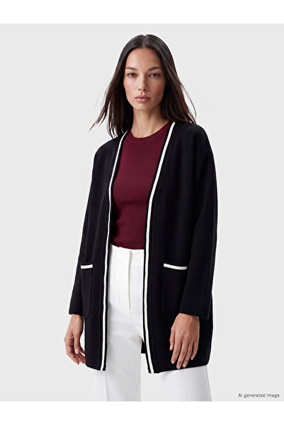 LC Waikiki Nevavm Farkıyla Lcw Everyday Black Diving Fabric Plain Midi Women'...