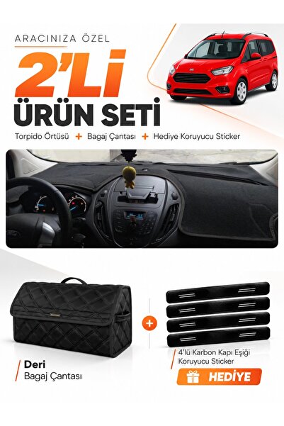e-biz Ford Courier (2013-2020) Screenless Compatible Glove Box Cover + Leathe...