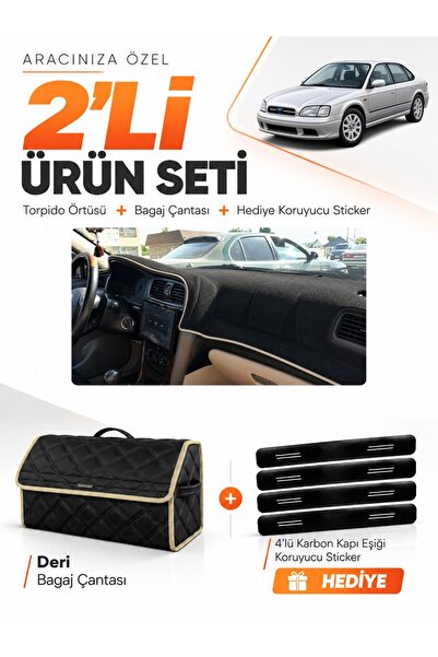 e-biz Subaru Legacy (1998-2003) Compatible Glove Box Cover + Leather Trunk Ba...