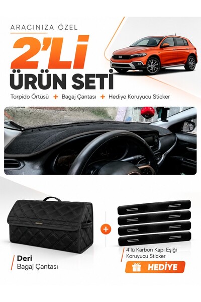 e-biz Fi̇at Egea Cross (2021-2026) Tablet-Free Compatible Glove Box Cover + L...