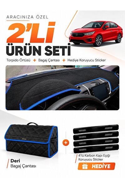 e-biz Honda City (2020-2024) Compatible Dashboard Cover + Leather Trunk Bag +...