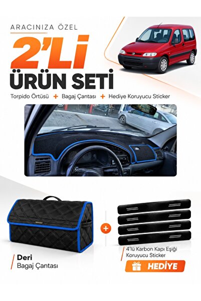 e-biz Peugeot Partner (1996-2002) Compatible Glove Box Cover + Leather Trunk ...