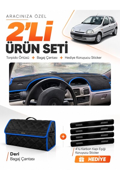 e-biz Renault Clio 2 Screened (1998-2001) Compatible Torpedo Cover + Leather ...