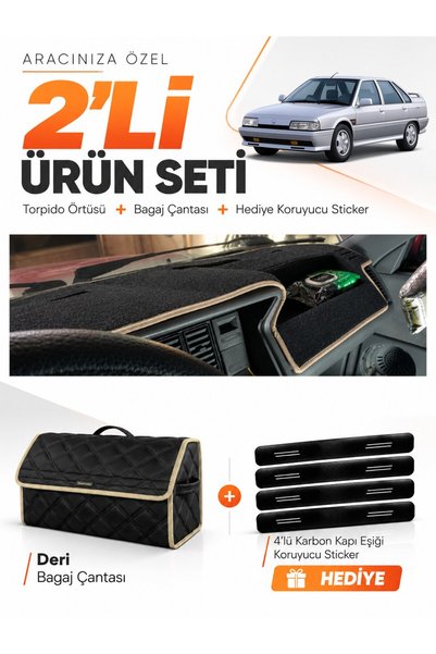 e-biz Dashboard Cover + Leather Luggage Bag + Sticker Set Compatible with Ren...