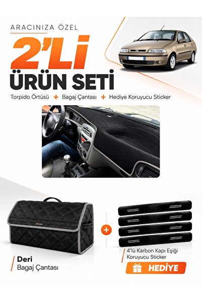 e-biz Fiat Si̇ena (1999-2005) Compatible Dashboard Cover + Leather Trunk Bag ...