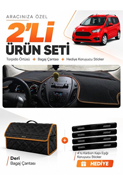 e-biz Ford Courier (2013-2020) Screenless Compatible Glove Box Cover + Leathe...