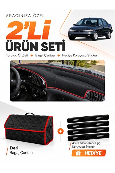 e-biz Ford Mondeo Poled (1993-1996) Compatible Glove Box Cover + Leather Trun...