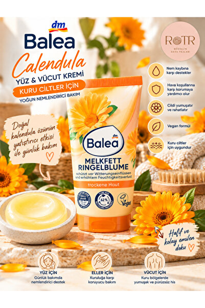 BALEA Calendula Aynısefa Kremi 75 ml – Kuru Ciltler İçin Nemlendirici Yüz ve ...