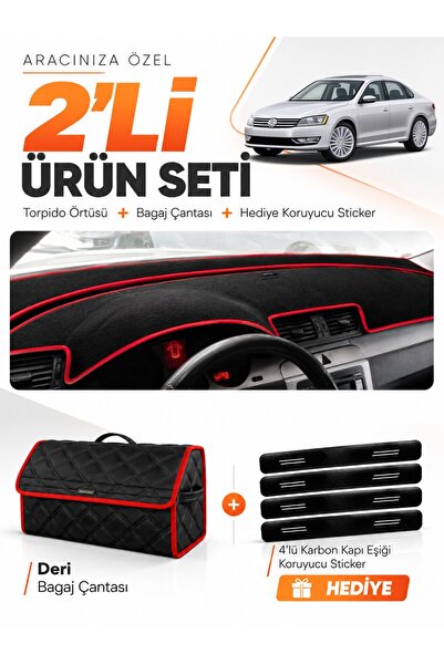 e-biz Volkswagen Passat B7 (2010-2015) Compatible Dashboard Cover + Leather T...