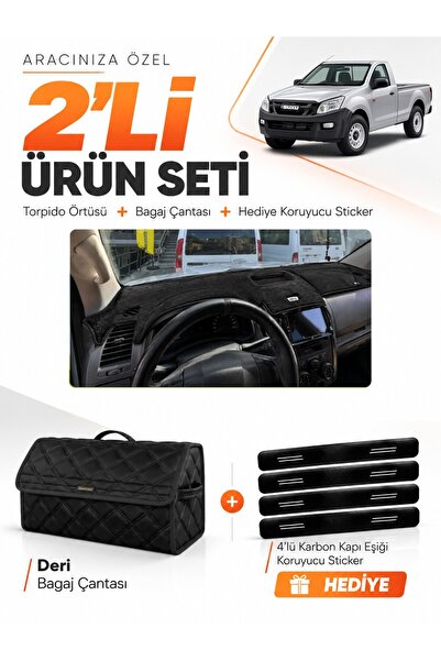 e-biz غطاء توربيدو متوافق مع ISUZU D-MAX (2012-2019) + حقيبة أمتعة جلدية + مج...