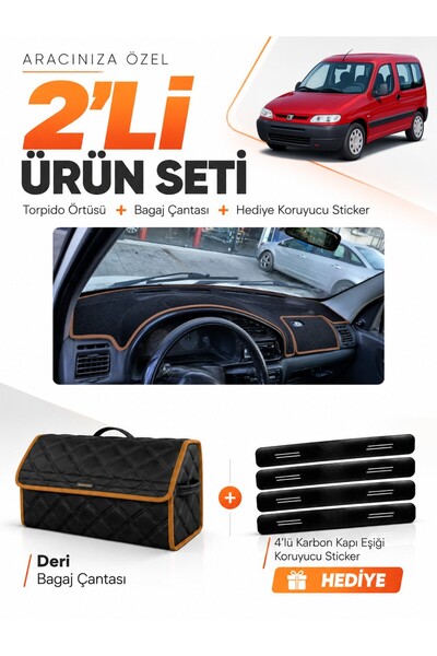 e-biz Peugeot Partner (1996-2002) Compatible Glove Box Cover + Leather Trunk ...
