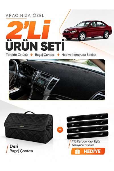 e-biz Hyundai Sonata (2007-2012) Compatible Glove Box Cover + Leather Trunk B...
