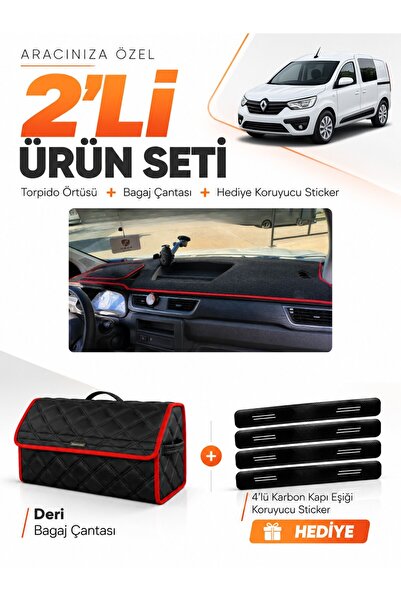 e-biz Renault Express (2021-2024) Compatible Dashboard Cover + Leather Luggag...