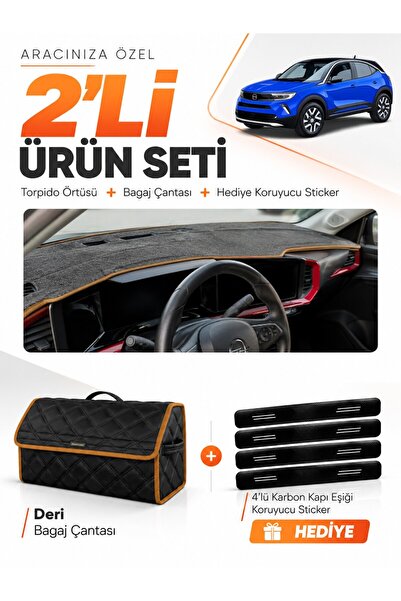 e-biz Opel Mokka (2020-2025) Compatible Dashboard Cover + Leather Trunk Bag +...
